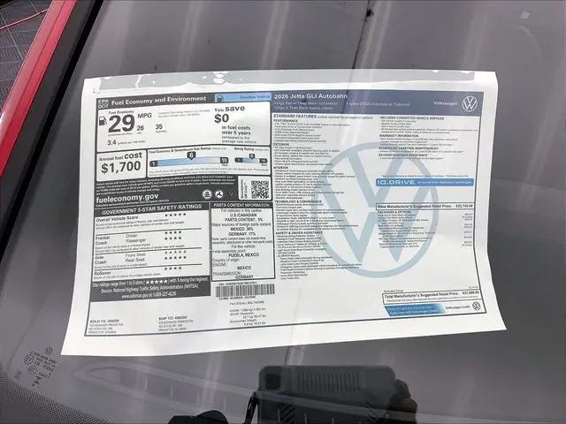 2026 Volkswagen Jetta GLI Autobahn