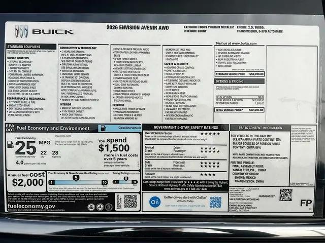 2026 Buick Envision Avenir AWD