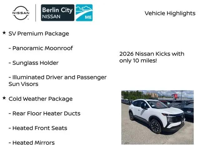 2026 Nissan Kicks SV