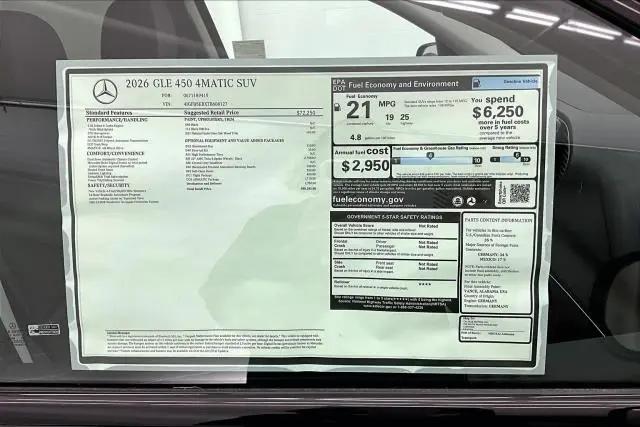 2026 Mercedes-Benz GLE GLE 450 4MATIC