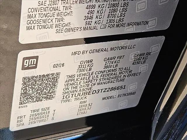 2026 GMC Sierra 1500 Crew Cab, Short Bed, SLE, 4WD