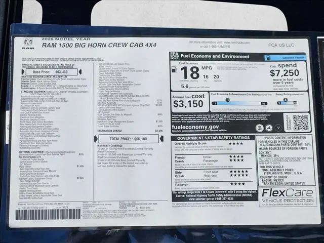 2026 Ram 1500 Big Horn Crew Cab 4x4 57 Box