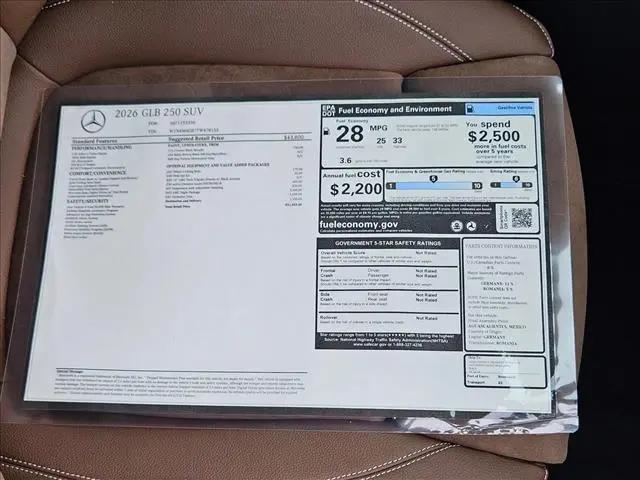 2026 Mercedes-Benz GLB GLB 250