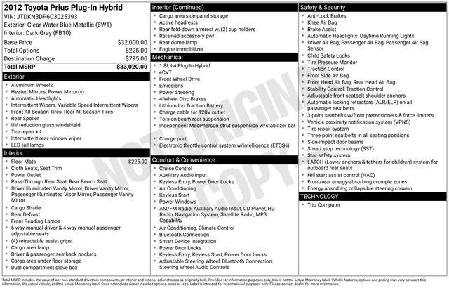2012 Toyota Prius Plug-In Advanced