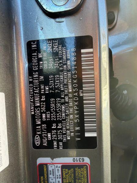 2019 Kia Sorento 3.3L SX