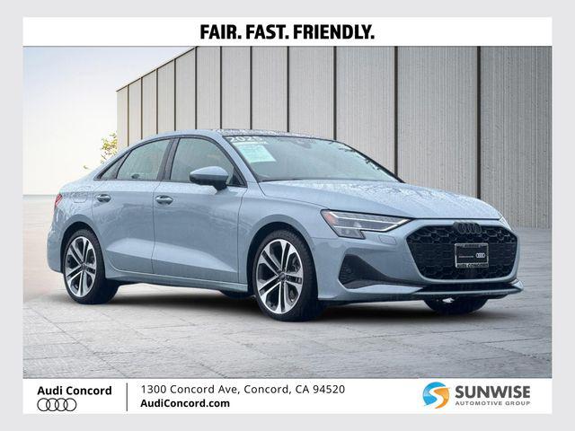 Arrow Gray Pearl Effect 2025 Audi A3 quattro Premium Plus 40 TFSI Sedan All-Wheel Drive Automatic