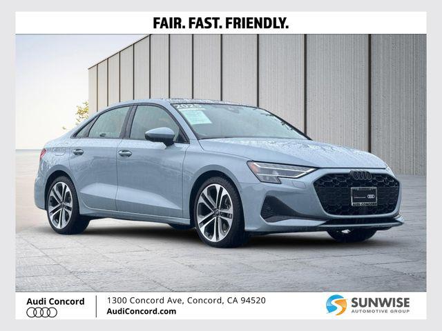 Arrow Gray Pearl Effect 2025 Audi A3 quattro Premium Plus 40 TFSI Sedan All-Wheel Drive Automatic