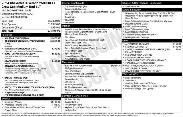 2024 Chevrolet Silverado 2500HD 4WD Crew Cab Standard Bed LT