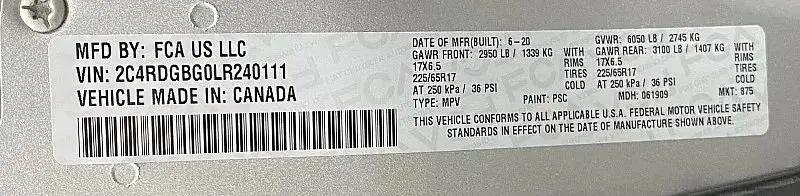 2020 Dodge Grand Caravan SE Plus