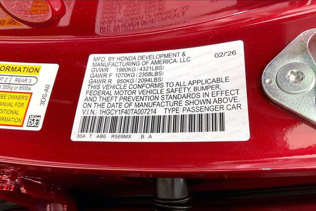 2026 Honda Accord Sedan SE
