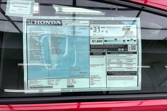 2026 Honda Accord Sedan SE