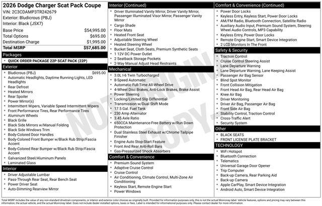2026 Dodge Charger Scat Pack 2-Door AWD