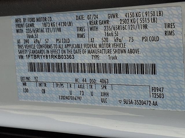 2024 Ford Transit Cargo Van Base