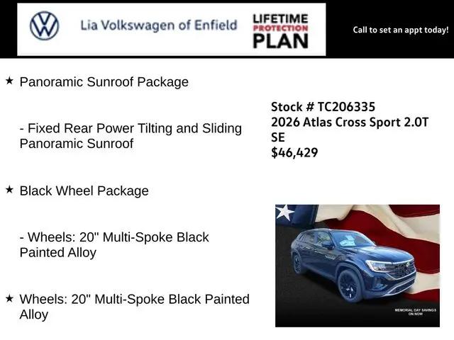 2026 Volkswagen Atlas Cross Sport SE with Technology