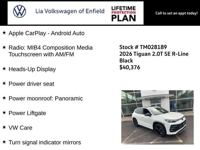 2026 Volkswagen Tiguan SE R-Line Black