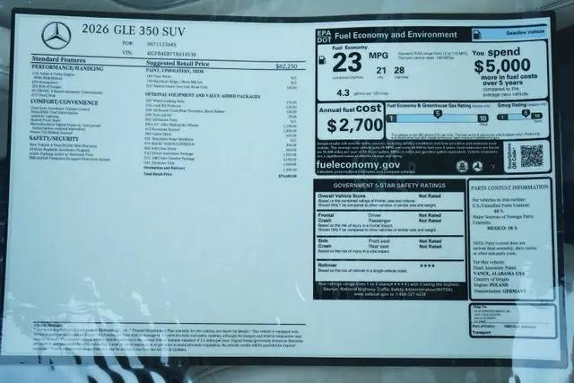2026 Mercedes-Benz GLE GLE 350 GLE 350