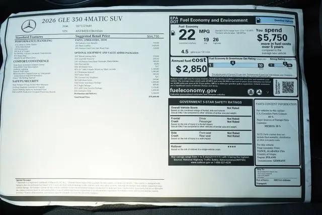 2026 Mercedes-Benz GLE GLE 350 GLE 350