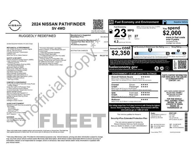 2024 Nissan Pathfinder SV 4WD