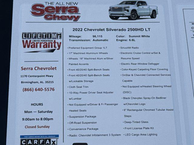 2022 Chevrolet Silverado 2500HD 4WD Crew Cab Standard Bed LT