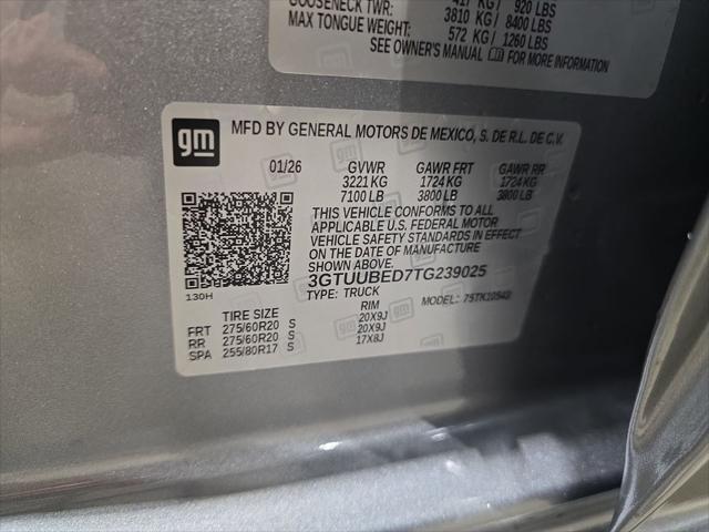 2026 GMC Sierra 1500 Crew Cab, Short Bed, SLE, 4WD