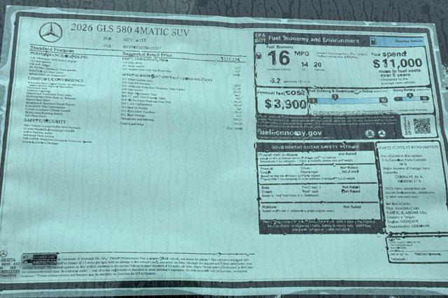 2026 Mercedes-Benz GLS GLS 580 4MATIC