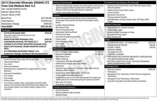 2013 Chevrolet Silverado 3500HD LTZ