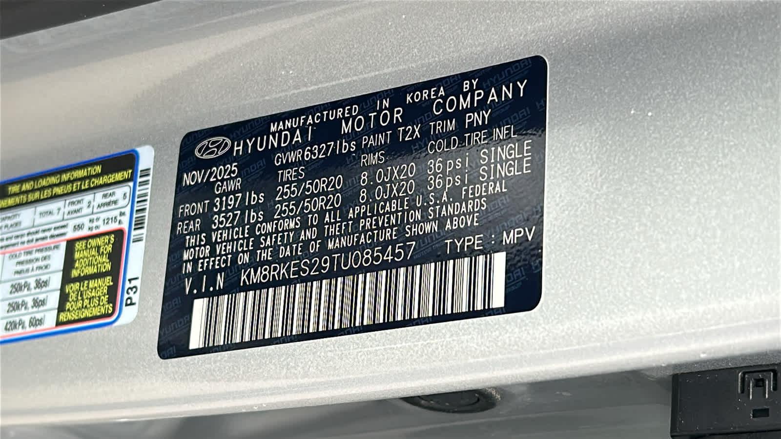 New 2026 Typhoon Silver Metallic Hyundai Limited AWD image 60