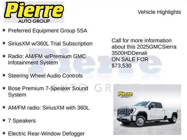 2025 GMC Sierra 3500HD Crew Cab, Long Bed, Denali DRW, 4WD