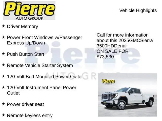 2025 GMC Sierra 3500HD Crew Cab, Long Bed, Denali DRW, 4WD