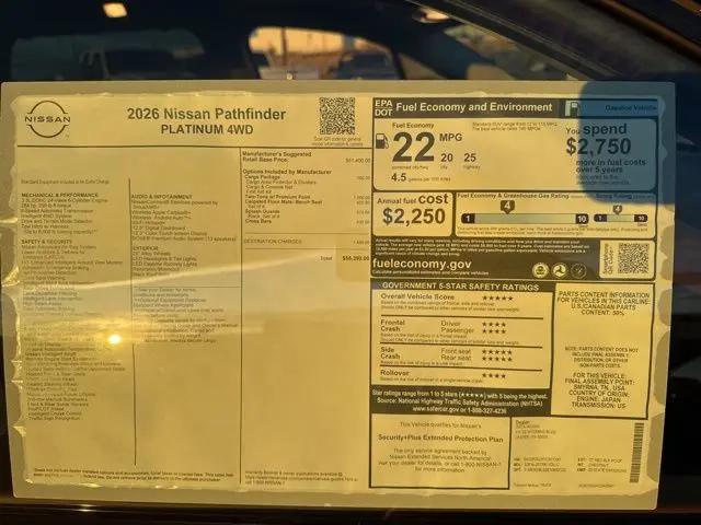 2026 Nissan Pathfinder Platinum