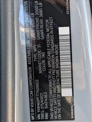 2026 Volvo XC90 Plug-In Hybrid Ultra, T8 AWD, Electric/Gasoline, Bright, 7 Seats