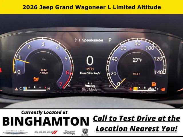 2026 Jeep Grand Wagoneer L Limited Altitude 4x4