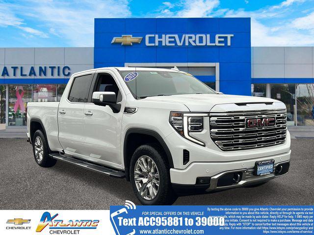 White Frost 2023 GMC Sierra 1500 Denali Crew Cab 4WD Pickup Truck Four-Wheel Drive Automatic