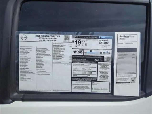 2026 Nissan Frontier Crew Cab SV 4x4