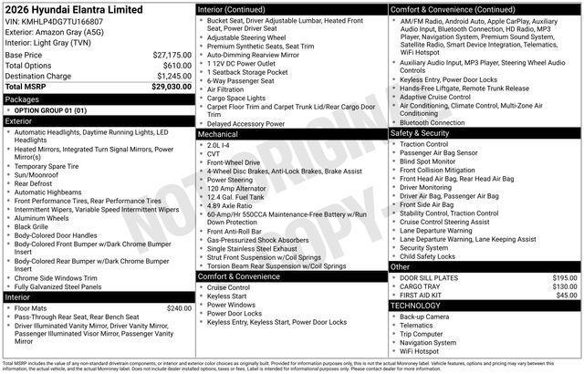 2026 Hyundai Elantra Limited