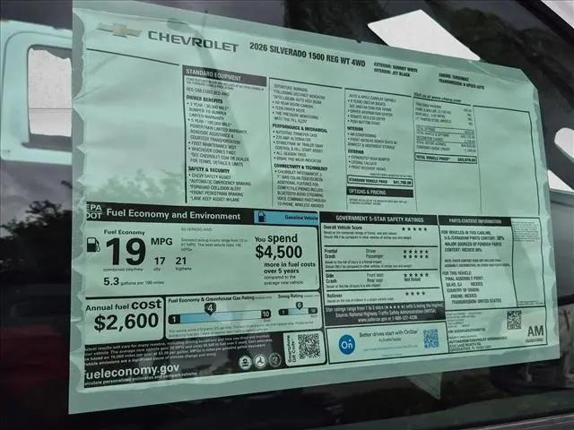 2026 Chevrolet Silverado 1500 4WD Regular Cab Long Bed WT