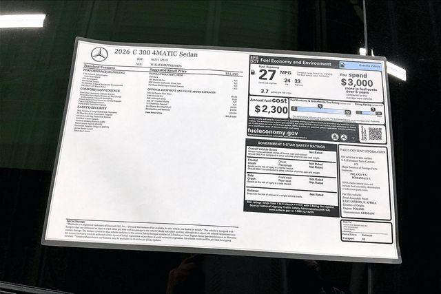 2026 Mercedes-Benz C-CLASS C 300 C 300