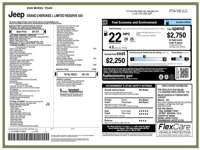 2026 Jeep Grand Cherokee L Limited Reserve 4x4