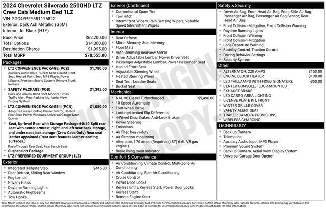 2024 Chevrolet Silverado 2500HD 4WD Crew Cab Standard Bed LTZ