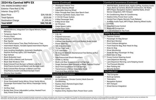 2024 Kia Carnival MPV EX