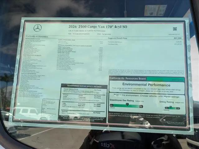 2026 Mercedes-Benz Sprinter 2500 High Roof 4-Cyl Diesel