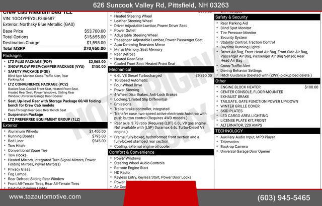 2020 Chevrolet Silverado 2500HD 4WD Crew Cab Standard Bed LTZ