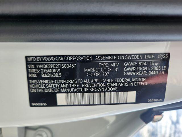 2026 Volvo XC90 Plus, B6 AWD Gas (mild hybrid), Gasoline, Bright, 7 Seats