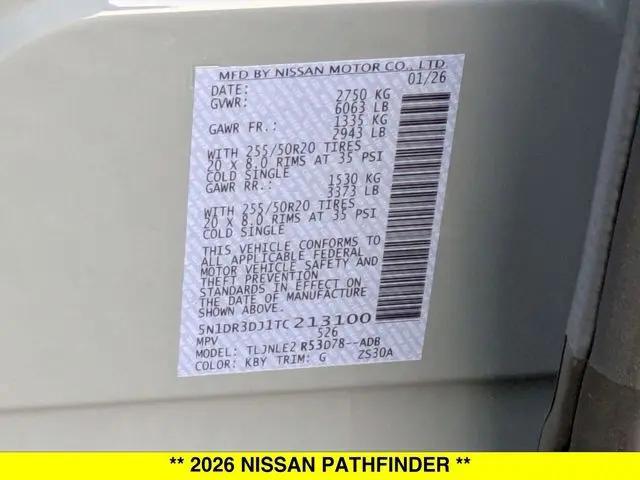 2026 Nissan Pathfinder Platinum