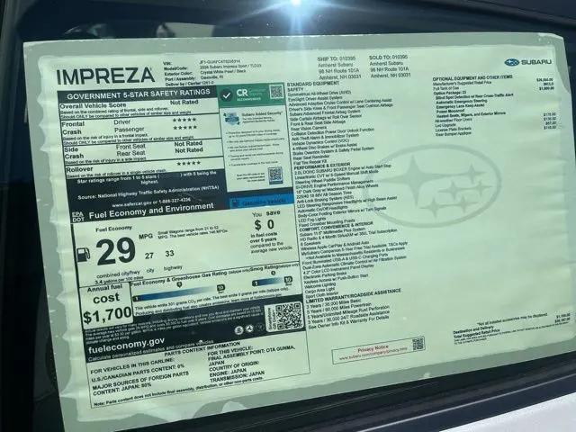 2026 Subaru Impreza Sport
