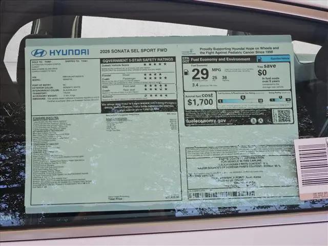 2026 Hyundai Sonata SEL Sport