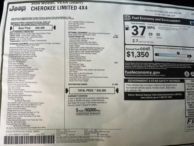 2026 Jeep Cherokee Limited 4x4