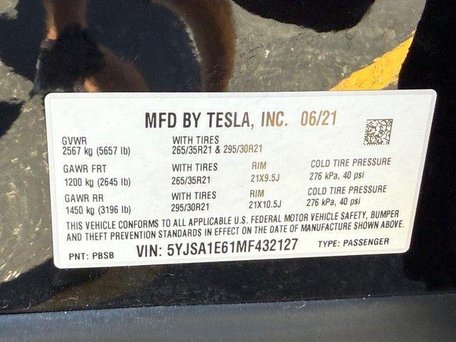 2021 Tesla Model S Plaid Tri Motor All-Wheel Drive