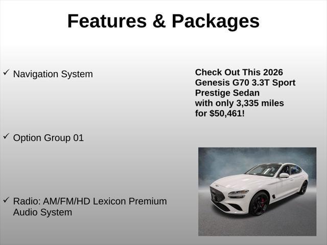 2026 Genesis G70 3.3T AWD Sport Prestige