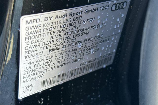 2026 Audi RS Q8 performance quattro tiptronic